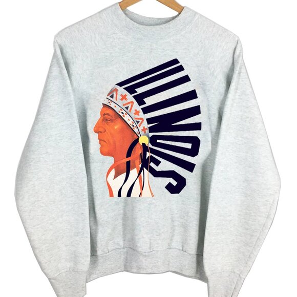 University Of Illinois Football Sweatshirt Illinois Fighting Illini Sweatshirt - Picture 1 of 2